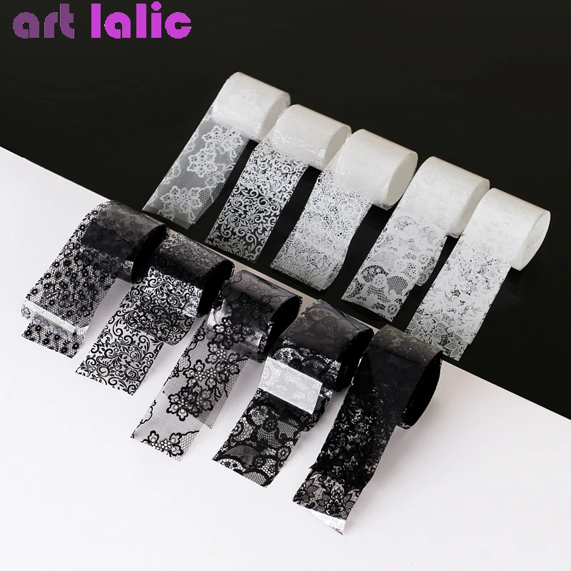 Nail Adhesive Tab - 10 Rulo 2.5*60cm Yeni Siyah Beyaz