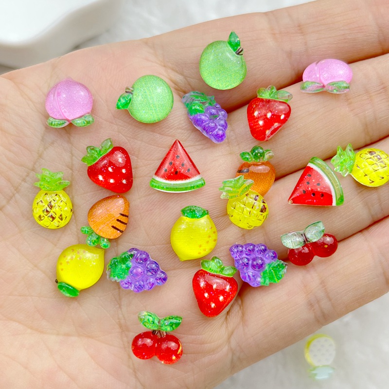Nail Art Glossy - 50 adet Reçine Renkli Glitter Elma