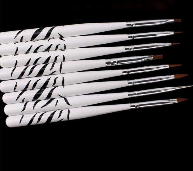 Nail Art Zebra Design - 8 Adet/takım Nail Art Tasarım Fırça