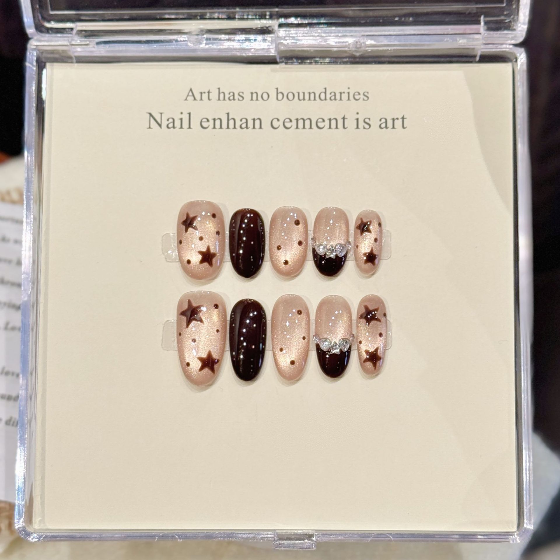 Nail Adhesive Tab - 10 Adet Lüks El Yapımı Takma