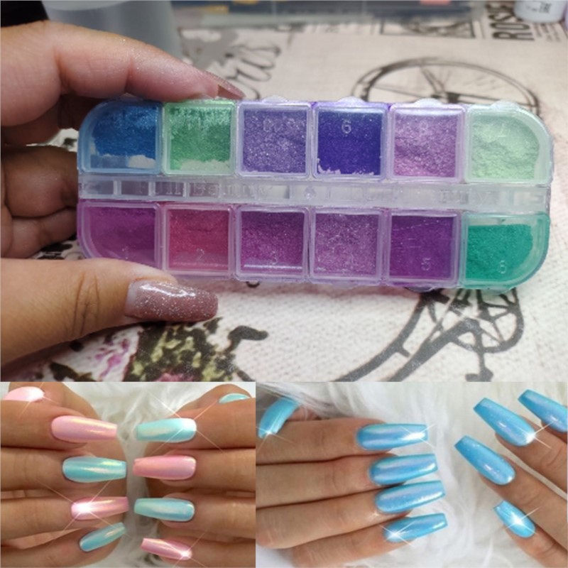 12 izgaralar/kutu tırnak Glitt - Nail Glitter Chrome incelemesi ve fiyatı