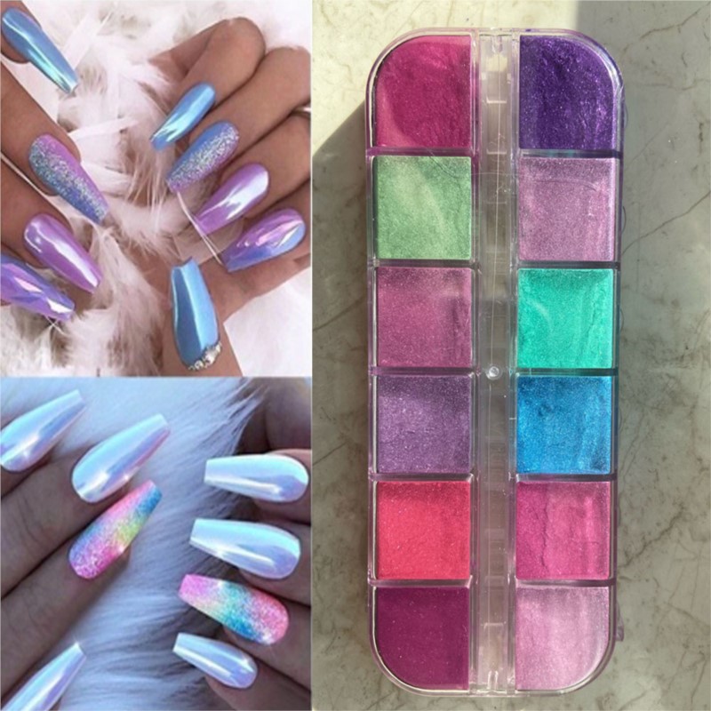 12 izgaralar/kutu tırnak Glitt - Nail Glitter Chrome incelemesi ve fiyatı